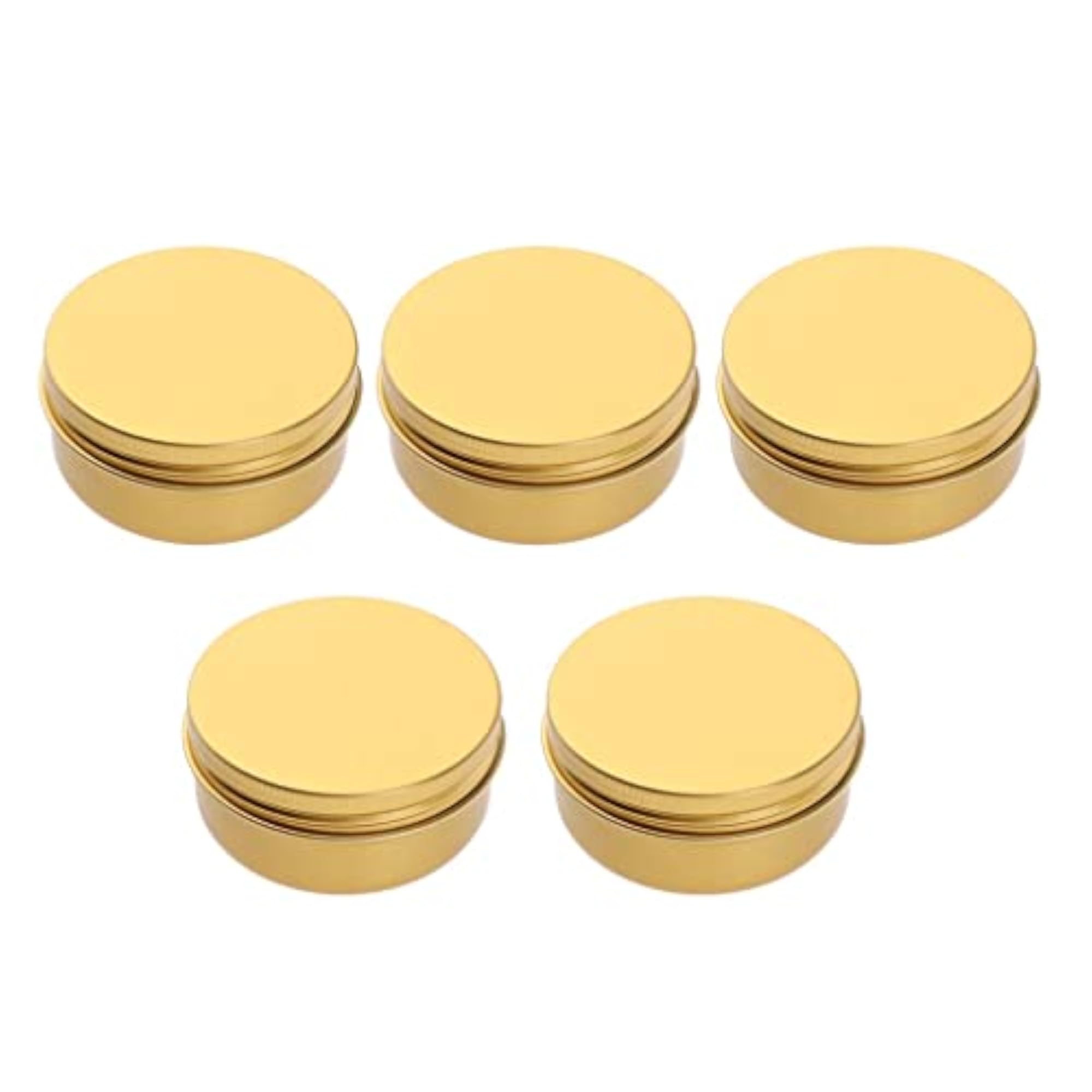 5pcs Empty Makeup Aluminium Pot Jar Tin Lip Balm Container